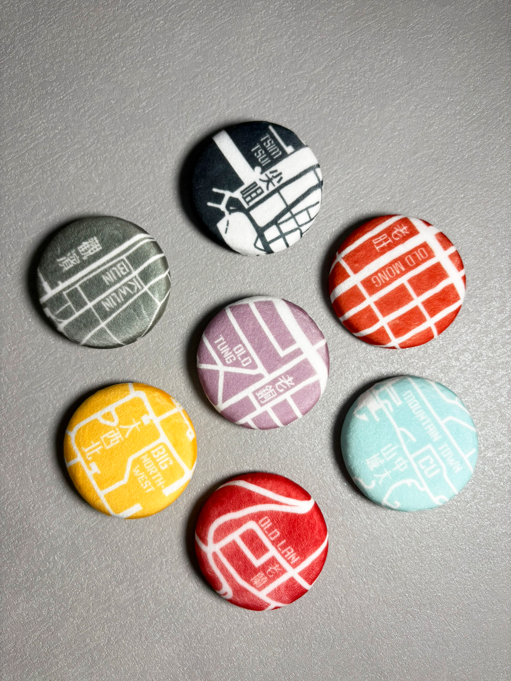 可愛捏捏城市肌理毛绒襟章