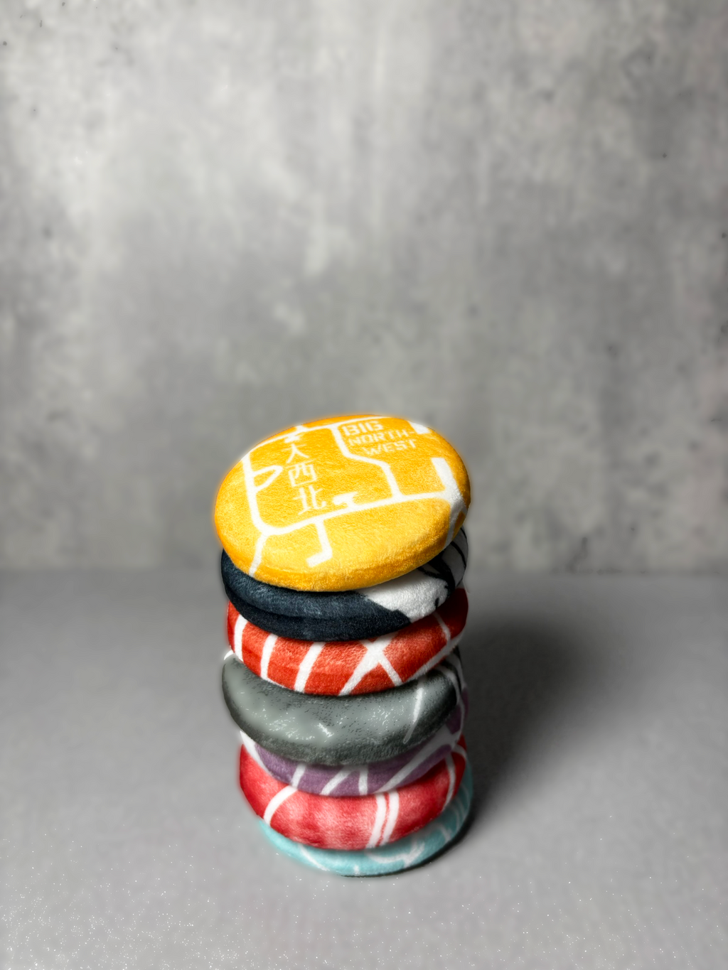 可愛捏捏城市肌理毛绒襟章