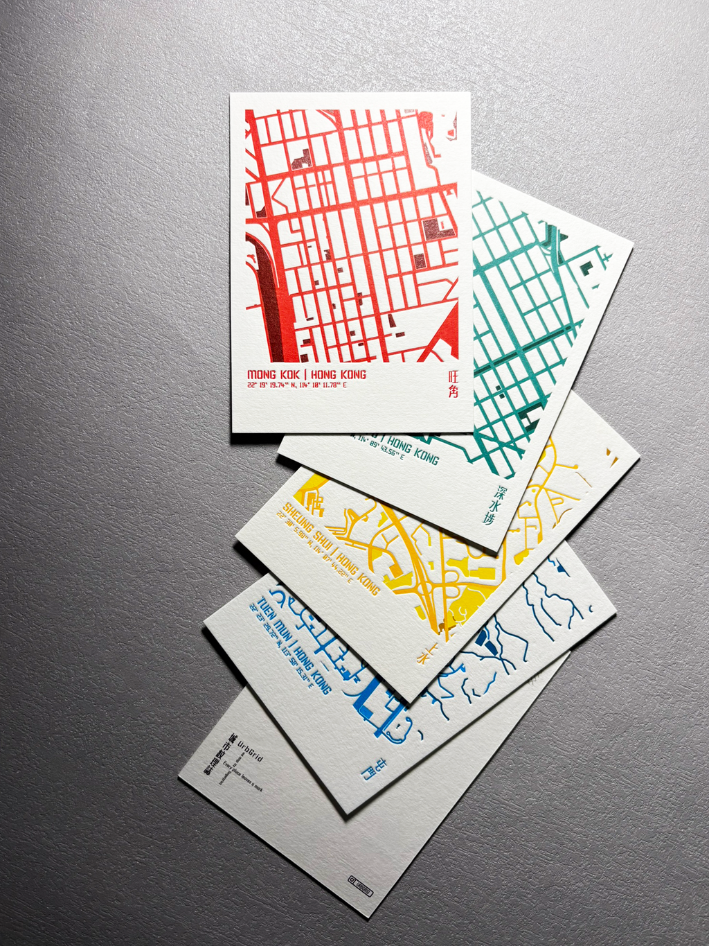 城市肌理活版印刷明信片