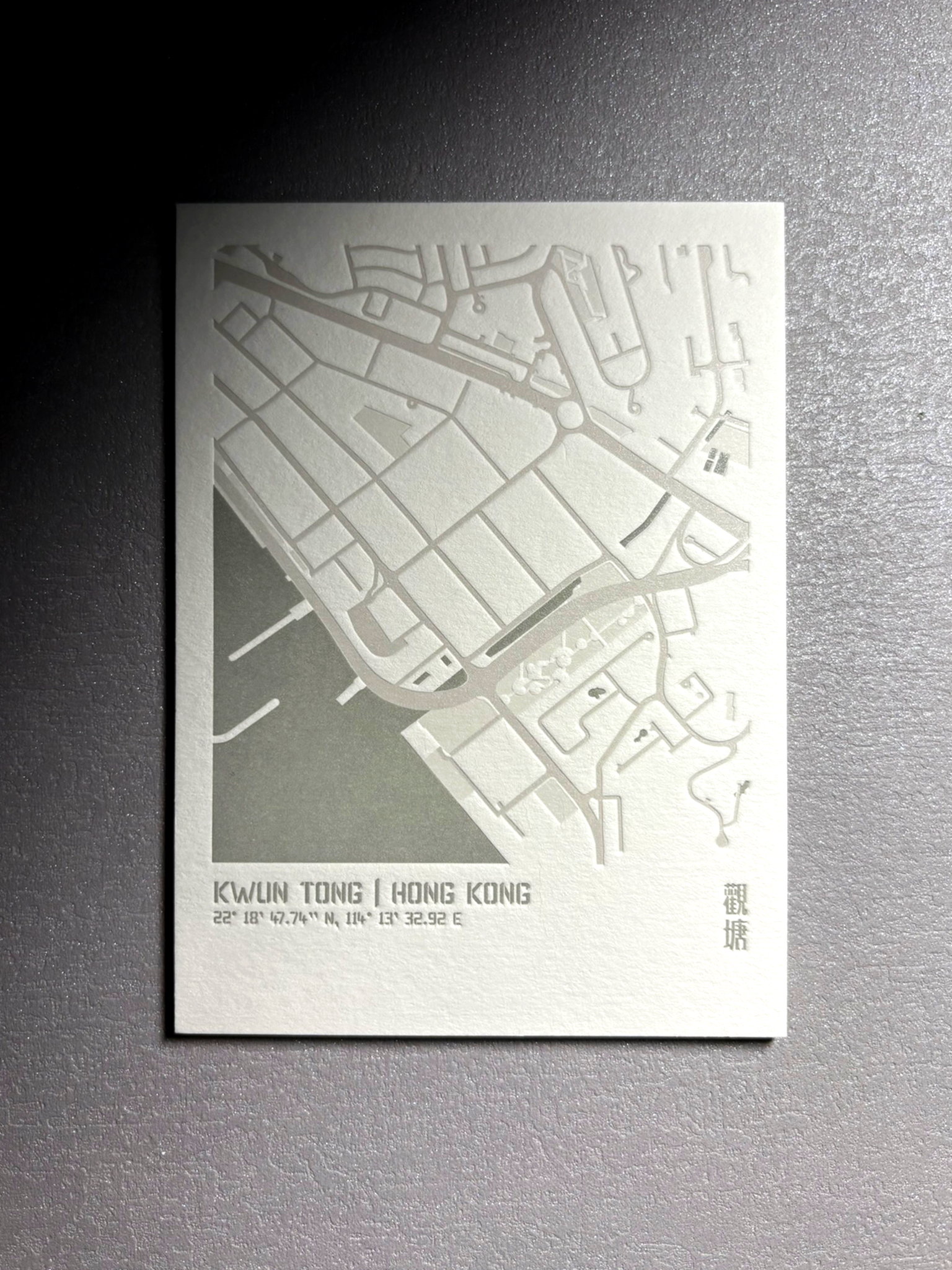 Urban Fabric Letterpress Postcard 