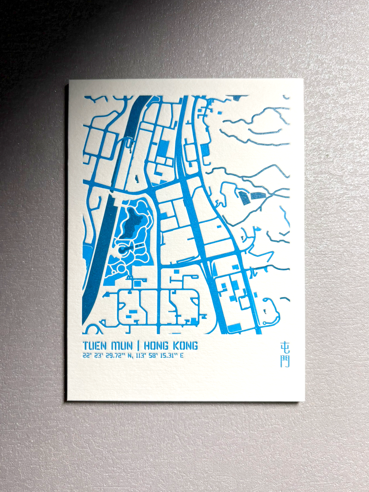Urban Fabric Letterpress Postcard 