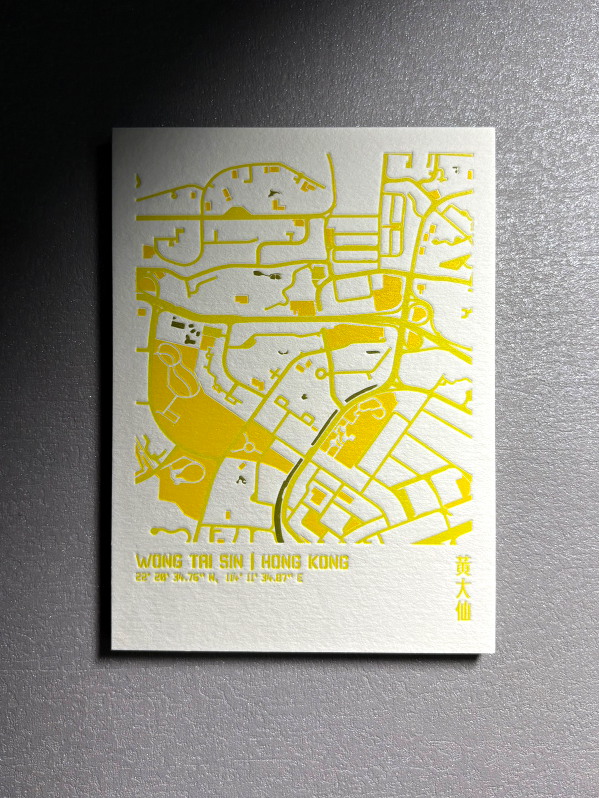 Urban Fabric Letterpress Postcard 