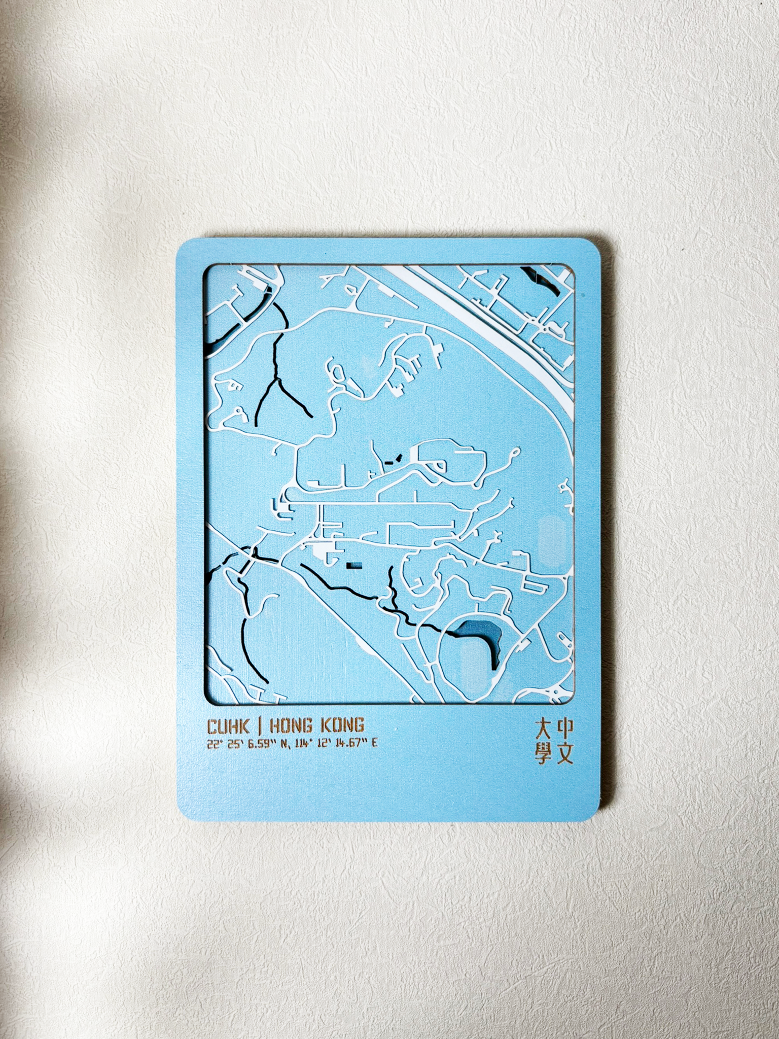 3D城市肌理層疊木製明信片