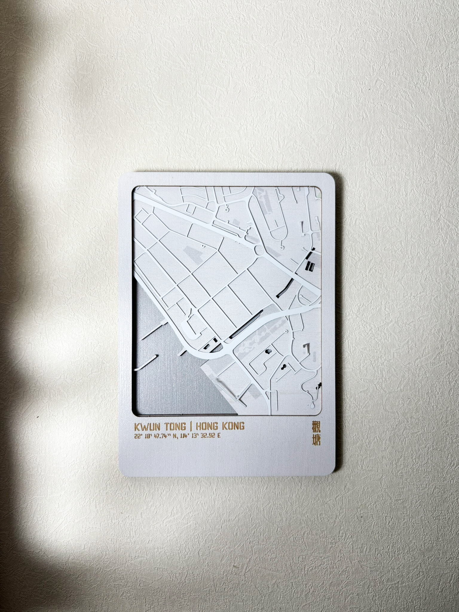 3D城市肌理層疊木製明信片