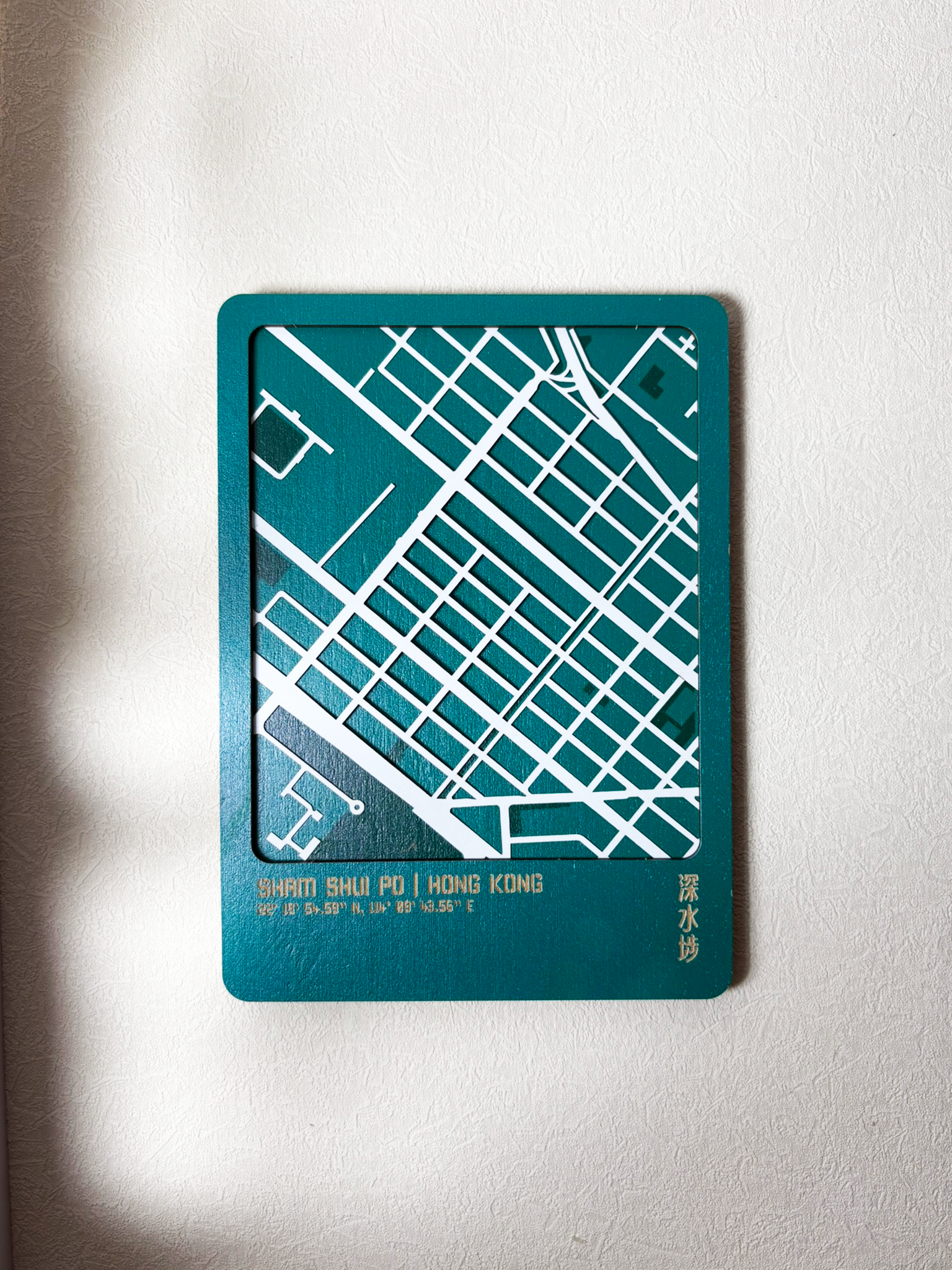 3D城市肌理層疊木製明信片