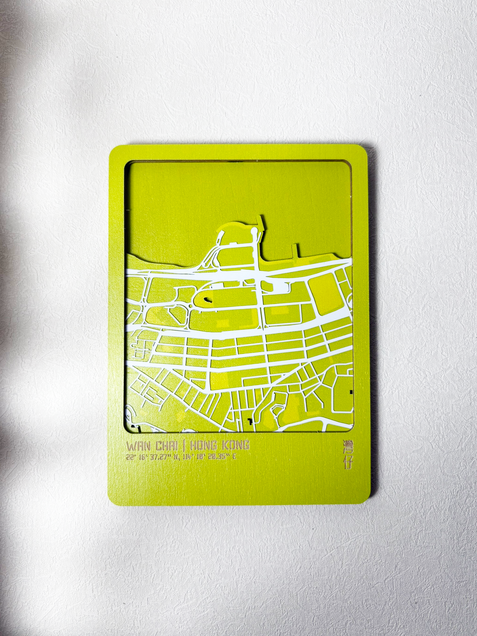 3D城市肌理層疊木製明信片