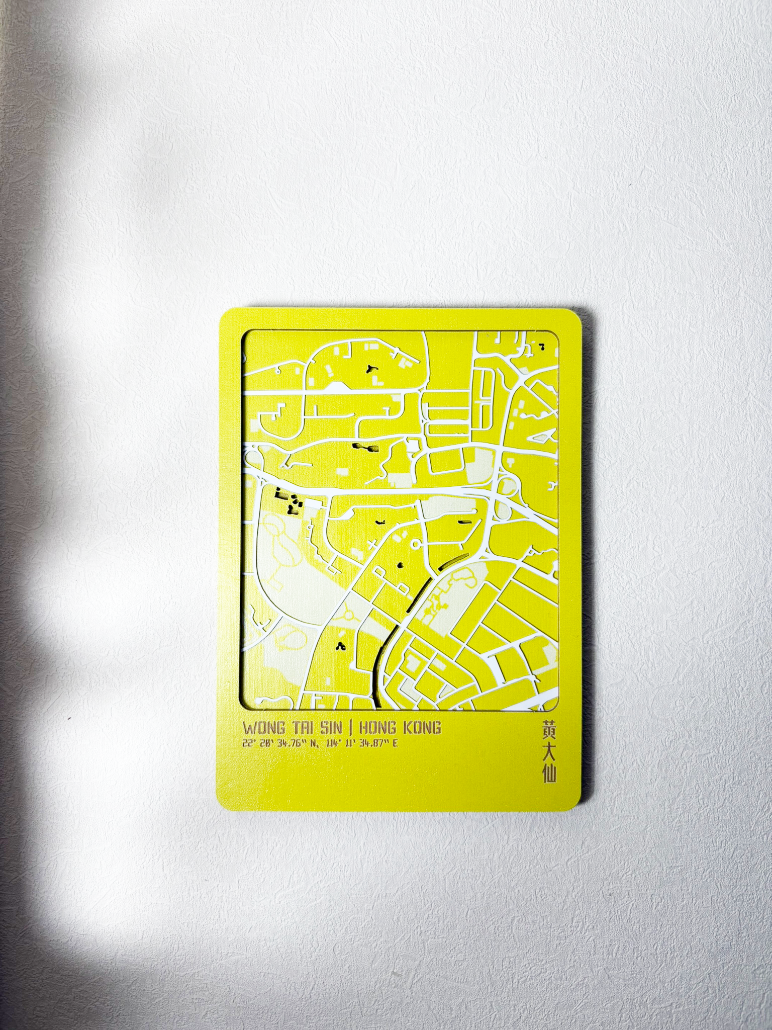 3D城市肌理層疊木製明信片